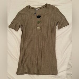 Zara Tshirt Dress with Button Accents size small